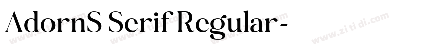 AdornS Serif Regular字体转换